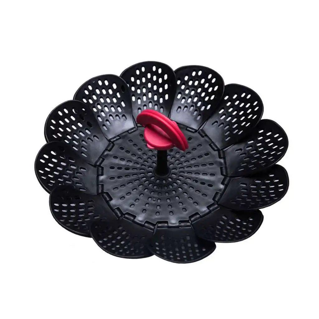 

Lotus Type Retractable Folding Fruit Basket Portable Steamer Folding Basket Of Vegetables Storage Basket Kitchen Accessories