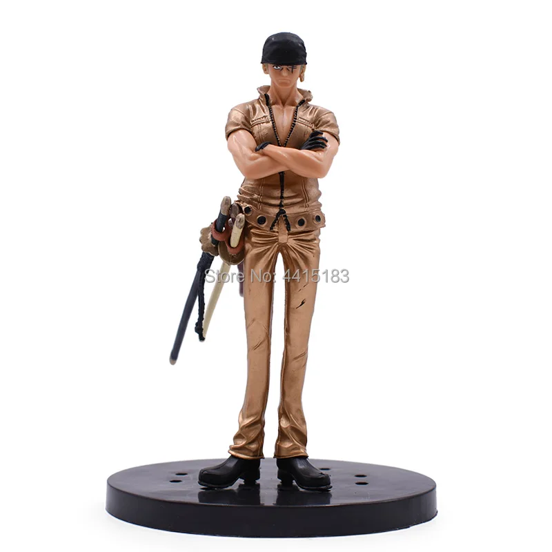 3 PCS/set Anime One Piece DXF Gold Luffy Roronoa Zoro Vinsmoke Sanji PVC Action Figure Doll Collectible Model Toy Christmas Gift