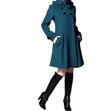 Женское модное шерстяное пальто, куртка, средней длины, повседневное, длинное, теплое, мульти-размер, однотонное, ТРАПЕЦИЕВИДНОЕ, повседневное, офисное, тонкое пальто