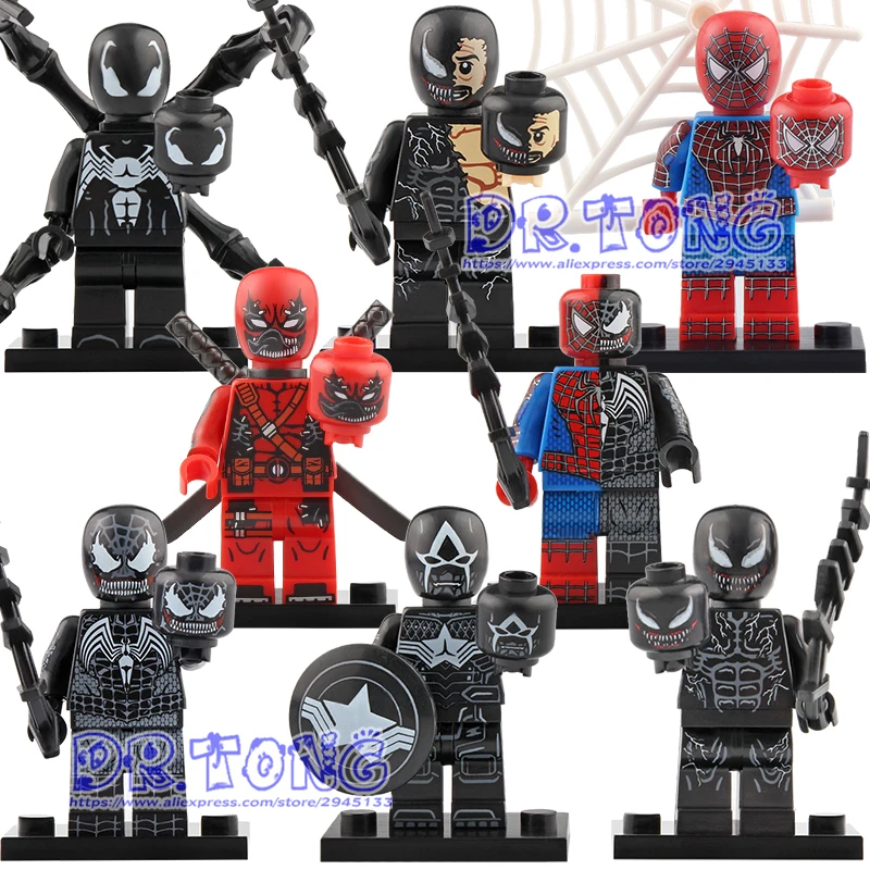 Custom Deadpool Hat Hood Marvel Super heroes minifigures lego bricks