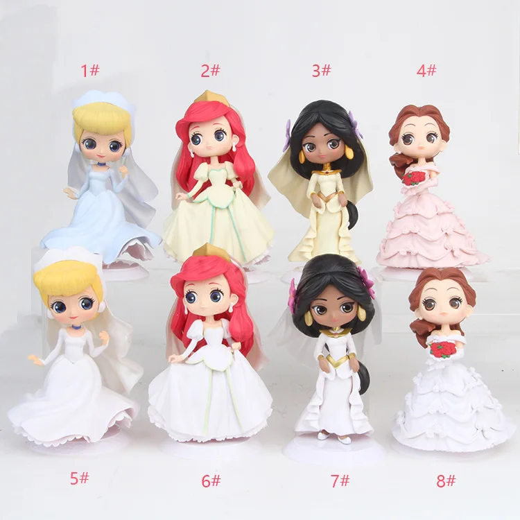 

1PCS Wedding Cake Decoration Wedding Dress Cinderella Mermaid Princess Baby Cinderella Doll Handle