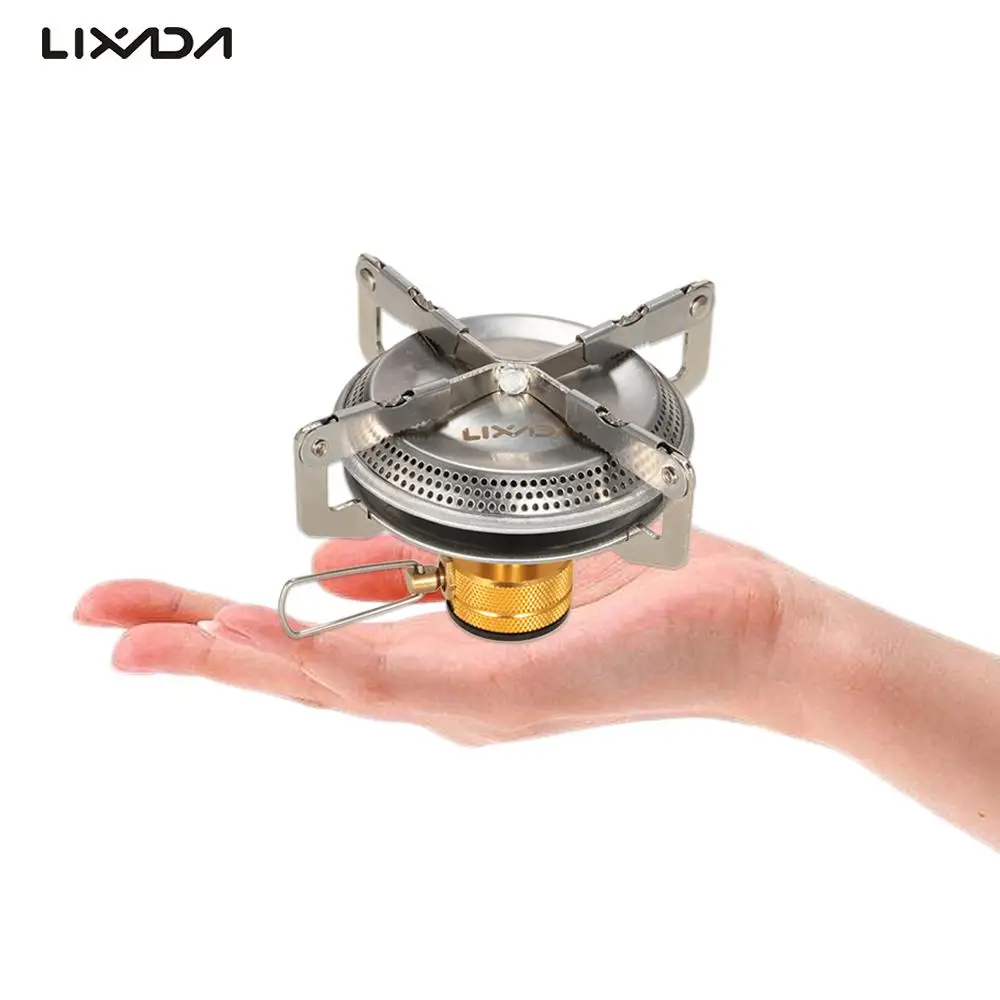 

Lixada 3500W Mini Camping Gas Stoves Ultralight Portable For Outdoor Hiking Backpacking Picnic Cooking Stove for Camping BBQ