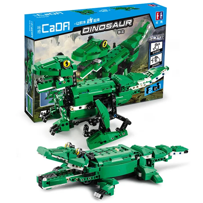 

CaDA C51035W Electric Dinosaur Building Blocks Educational Toy with Sound and Light Sensor Module Perfect Gift For Kids