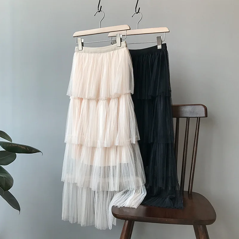 Mooirue Лето 2019 женский Saia Винтаж Ins пляжные Высокая талия женские длинные юбки для женщин