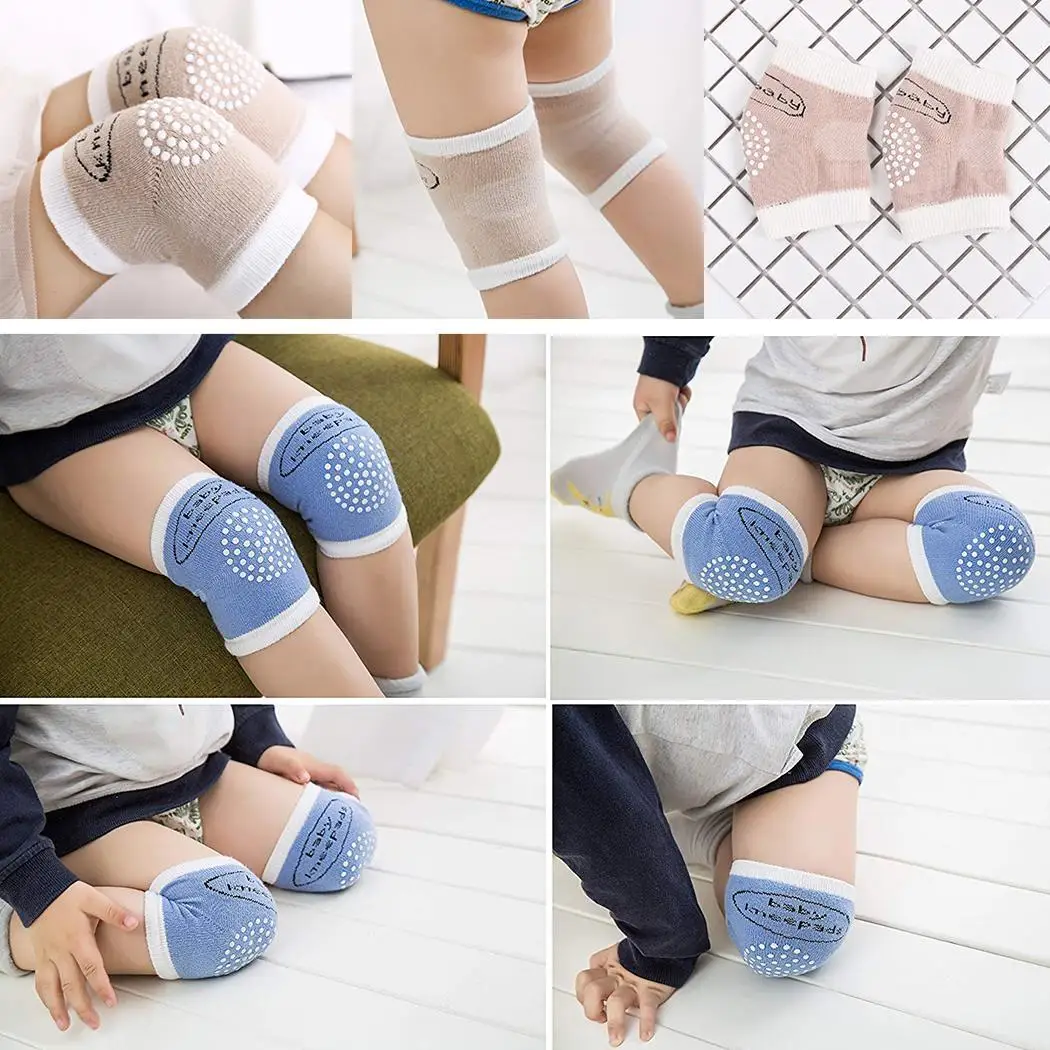 Soft Baby Knee Pads Kid Leg Safety All Seasons Breathable Crawling Red, Gray, Green, Brown, Blue Unisex Anti-Slip Cushion