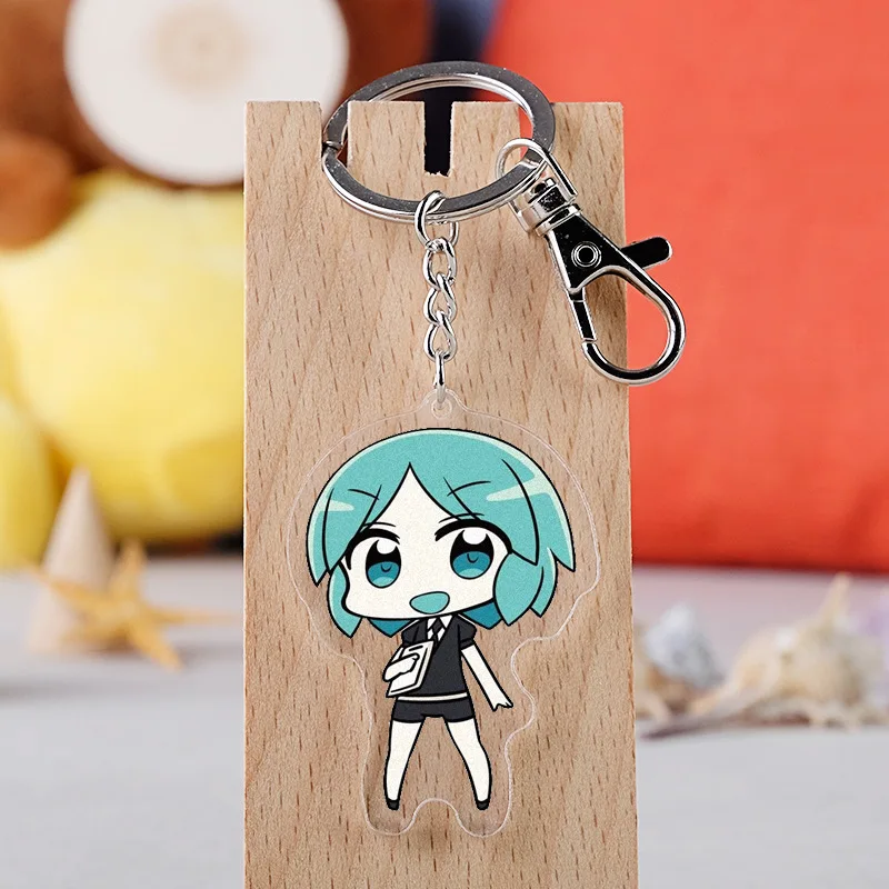 

1pcs Land of the Lustrous Bort Phosphophyllite Morganite Houseki no Kuni Portachiavi Pendant Keyring Pendant Gift Keychain