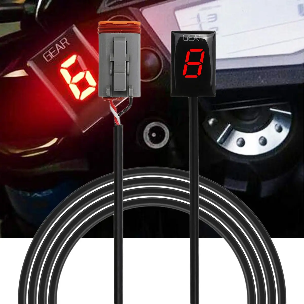 

LED Motorcycle Gear Indicator Super Waterproof for Honda EFI Motors CB CBR CBF for Honda Gear Indicator 1-6 Gear Display