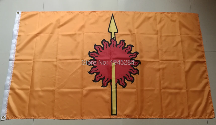 

House Martell Spear Sun Flag Banner Game of Thrones Fans Flag Custom Banner Gift Home Decor 3x5ft Polyester, free shipping