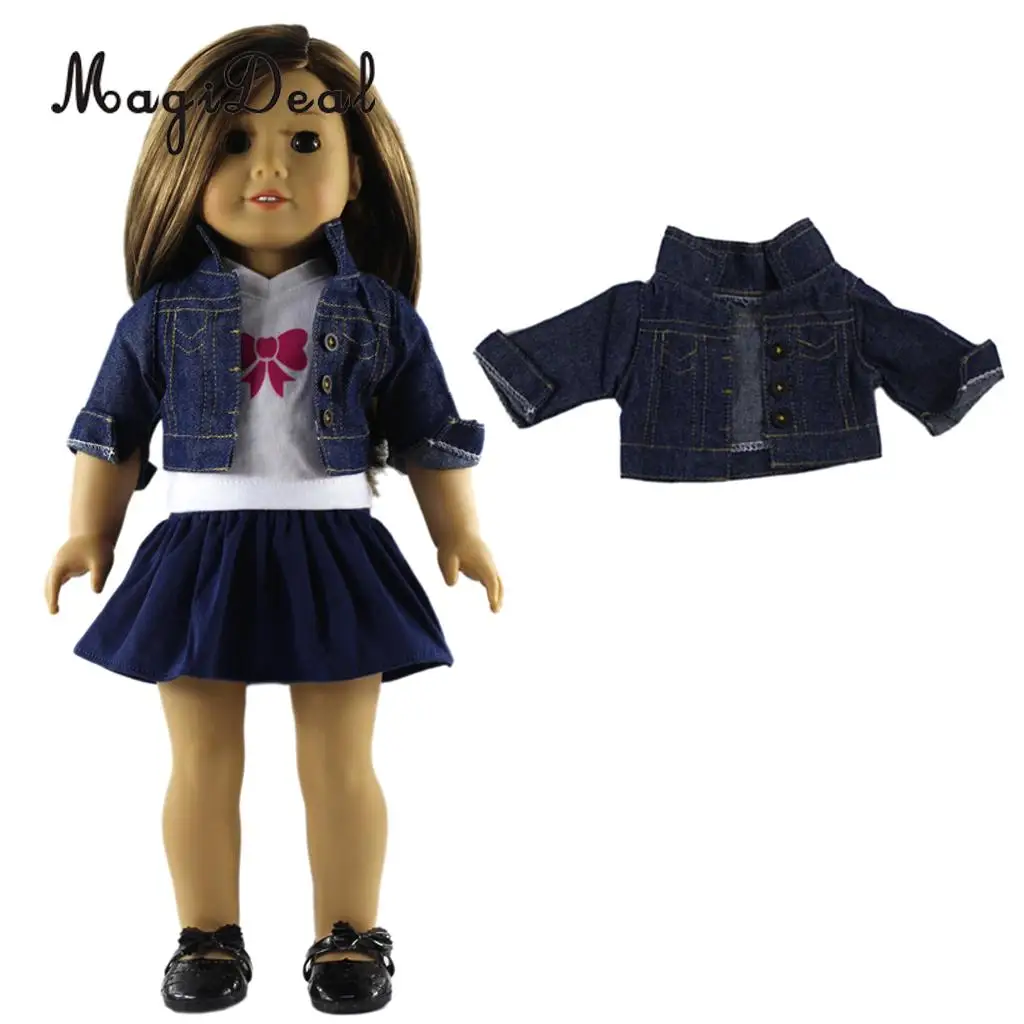 1 Комплект одежды для 18-дюймовая кукла моей жизни кукольные Джинсы Топ наряды рубашка пальто наряжаться в костюм Acc
