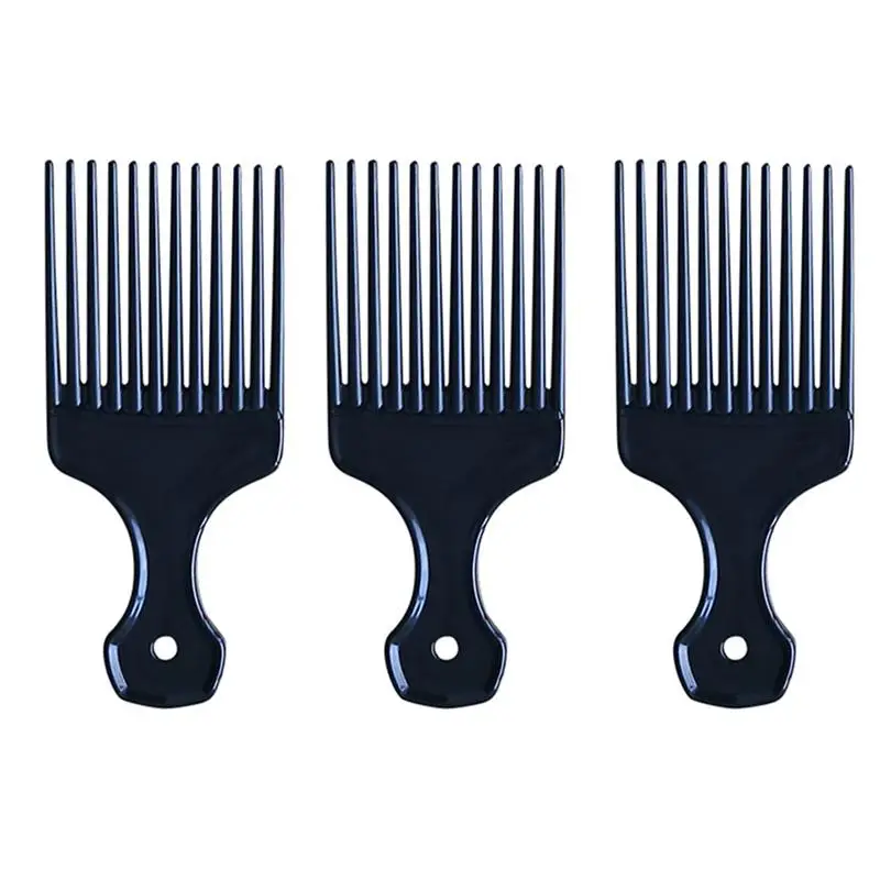 3PCS Wide Tooth Combs Hairdressing Handle Large Slick Styling Combs