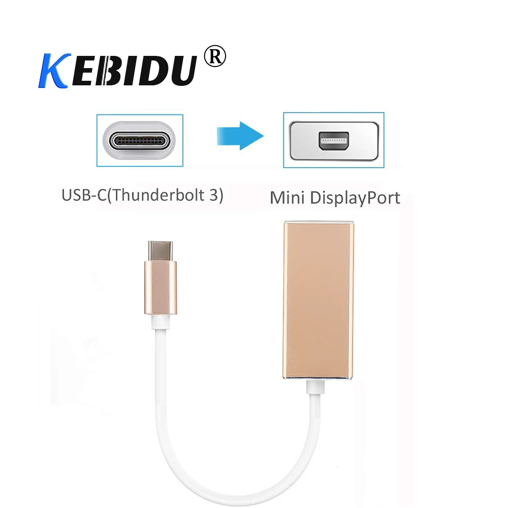 KEBIDU USB C к DisplayPort адаптер Папа-мама 3 1 Type DP конвертер Поддержка 4K 1080P для Macbook Pro |
