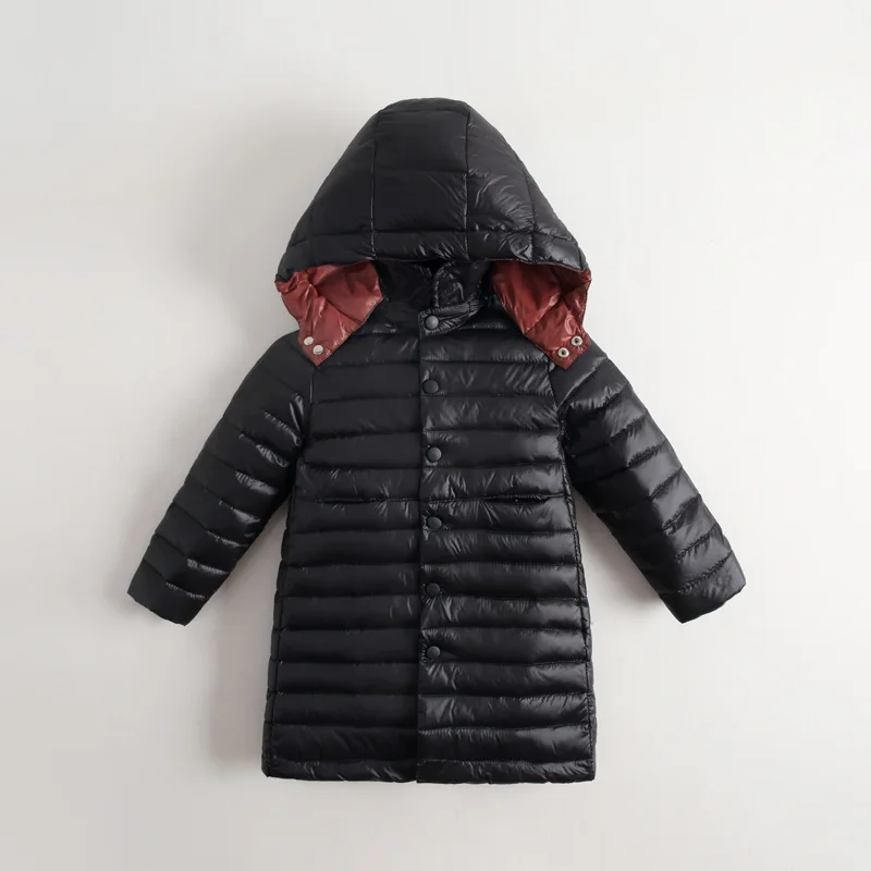 New Winter Kids Down Coat with Hood Solid Black Warm Design Wind Proof Duck Lightweight Long Down Jacket for Boy Girl Down Parka цена New Winter Kids Down Coat with Hood Solid Black Warm Design Wind Proof Duck Lightweight Long Down Jacket for Boy Girl Down Parka цены онлайн