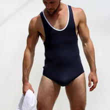 AIIOU модальный мужской тренировочный костюм, трико для борьбы, спортивный костюм для геев, трико, костюм, комбинезоны, нижнее белье, Майки