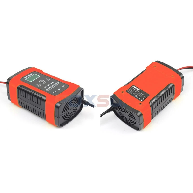 Cena Foxsur 12V uniwersalna ładowarka baterii naprawa typu 12Ah 36Ah 45Ah 60Ah 100Ah naprawa pulsu ładowarka wyświetlacz Lcd wtyczka amerykańska