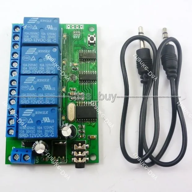 Декодер сигналов DC 12V 4ch MT8870 DTMF голосовой пульт дистанционного управления