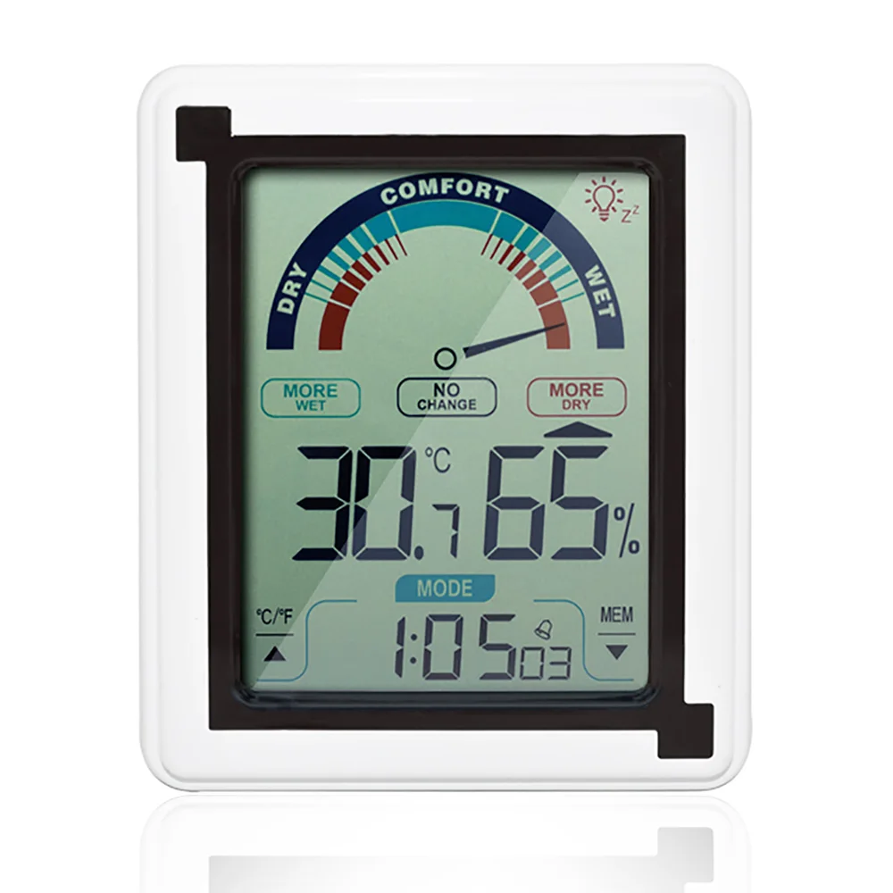 Temperature Humidity Touch Electronic Weather Clock lcd electronic weather clock temperature humidity meter Temperature Humidity Touch Electronic Weather Clock lcd electronic weather clock temperature humidity meter