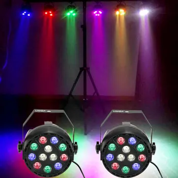 

New Disco Light Party Lights 15W AC 100-240V DMX-512 RGBW LED Stage PAR Light Strobe Professional 8 Channel Party Stage Light