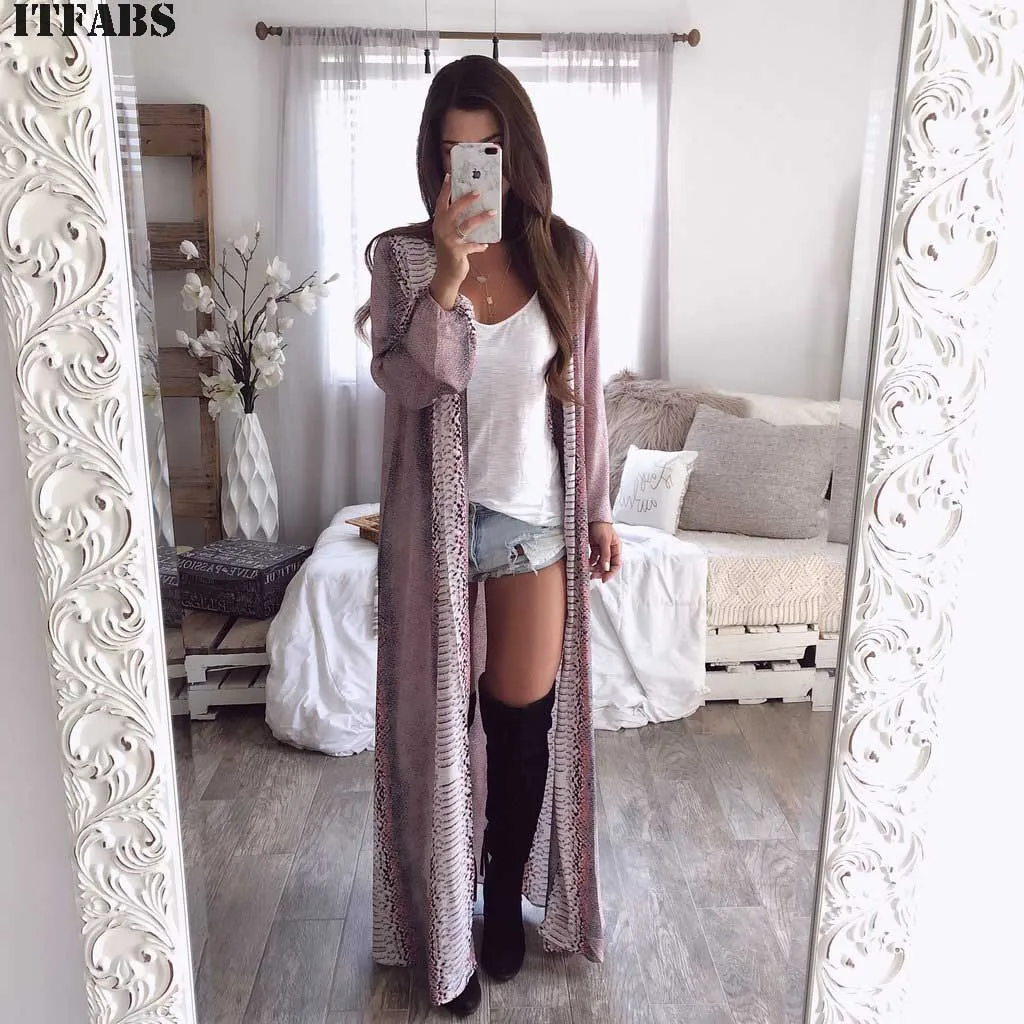 Long Cardigan Women Blouse Summer Boho Full Sleeve Floral Printed Long Kimono Beach Cover ups Casual Loose Blouse Shirts 2019