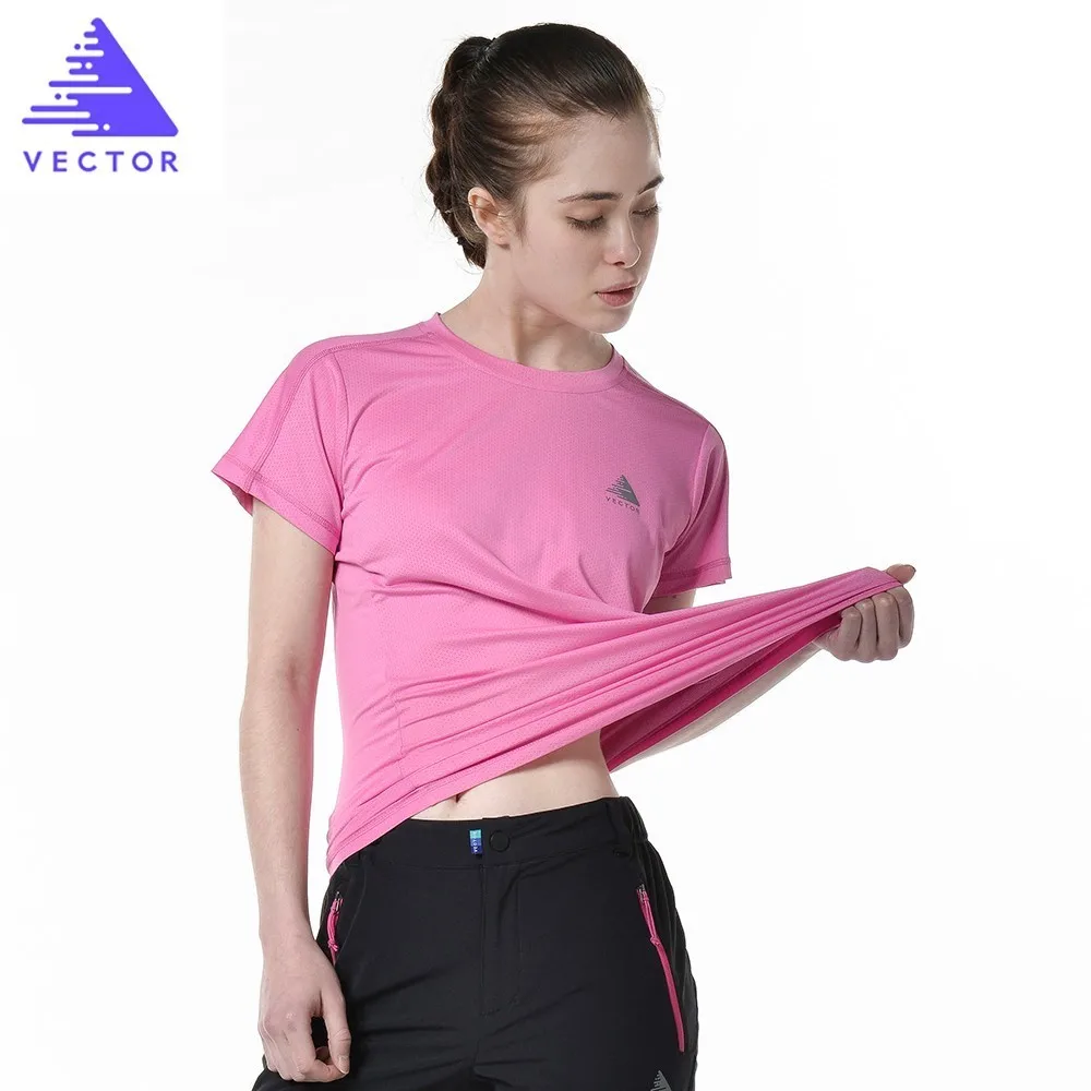 

Professional Sunscreen Technology Fabric Anti UV Cool Breathable Running T-Shirts Women Short Sleeve Quick Dry Outdoor Sport