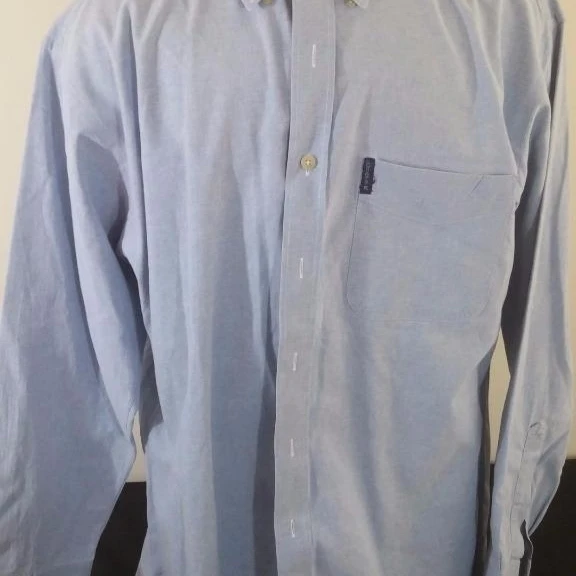 Chaps Ralph Lauren shirt mens L large blue button shirt