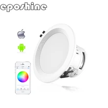 

9W RGB+CCT LED Downlight WiFi Dimmable Led downlight Round reccessed light wireless wifi controller works with Alexa google home