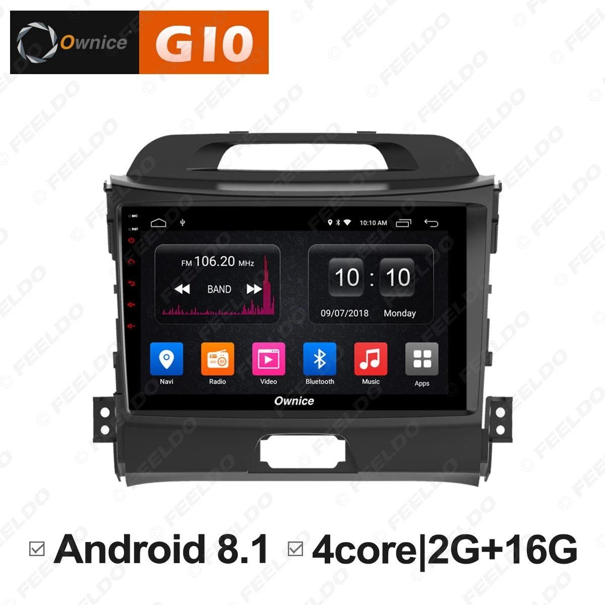 FEELDO 9 &quot2.5D Nano IPS экран Android 6 0 Octa Core/DDR3 2G/32G/4G LTE автомобильный медиаплеер для Sportage R