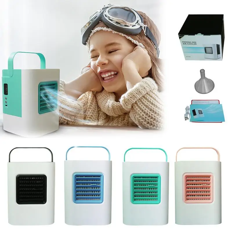 

Mini Air Conditioner Mini Air Circulation Humidifier Fan Portable USB Rechargeable Air Conditioning Fan Desktop Small Fan