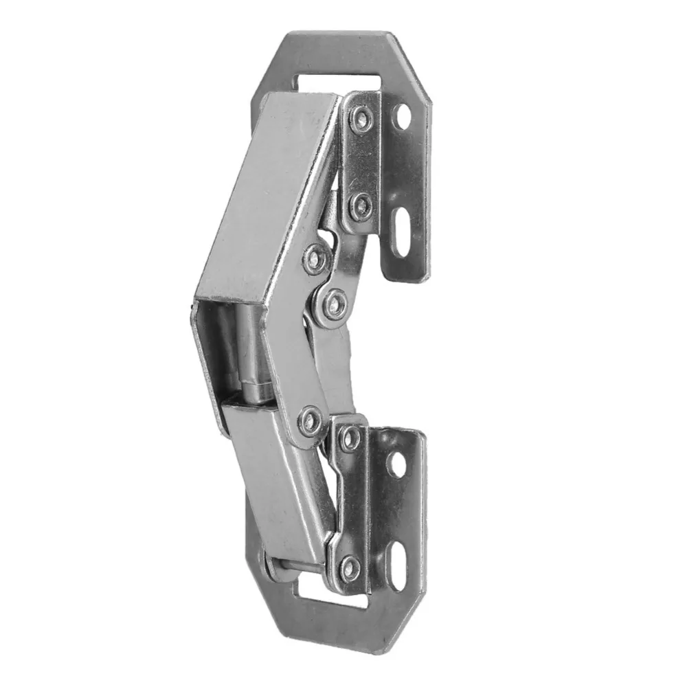 

10Pcs/set 3 Inch No-Drilling Hole Cabinet Hinge Bridge Shaped Spring Hinge Full Overlay Cupboard Door Hinges Corner Folded Hinge