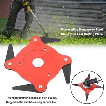 

Mower Alloy Manganese Steel Blade Four Blade Grass Head 4 Blades Blade for Mower Garden Supplies #D5