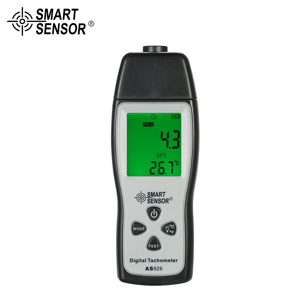 

SMART SENSOR AS926 Speed Measuring Instruments Digital Photo Tachometer Laser Tach Range 30000RPM LCD Display Motor Speed Meter