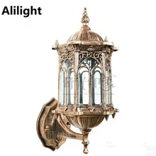 Ретро открытый светильник ing сад крыльцо Светильник Настенный Настенные светильники на балкон 220 В/110 В водонепроницаемый 5 Вт E27 Бра Металлические Светильники