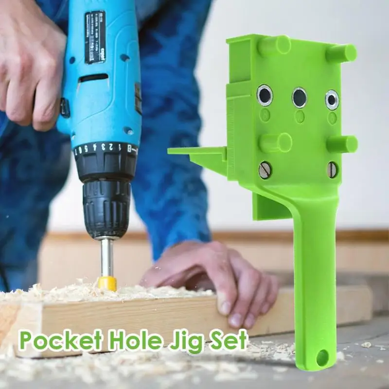 

Pocket Hole Jig ABS Plastic Woodworking Handheld Jig for 6/8/10mm Drill Bit Dowel Joints Drilling Carpentry Guide Tool Accessory