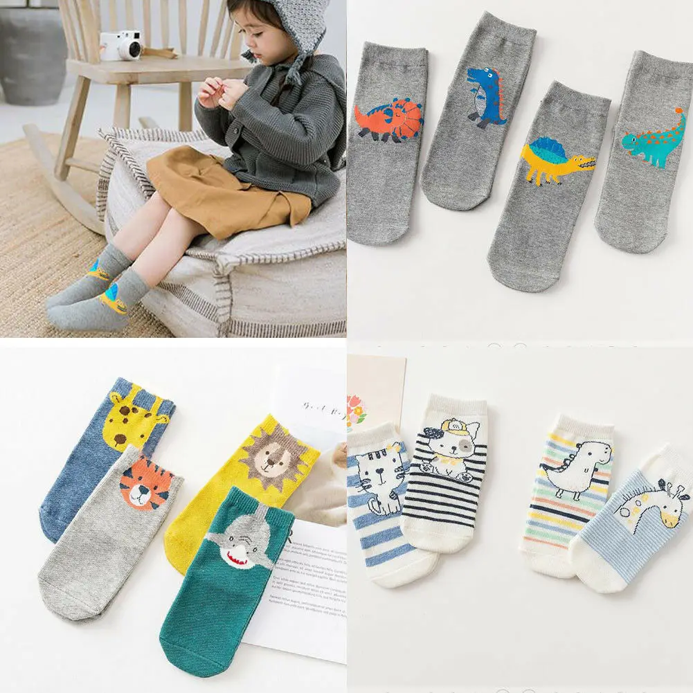 

Pudcoco Brand New 4 Pairs Baby Boy Girl Kids Cartoon Cotton Socks NewBorn Infant Toddler Soft Sock