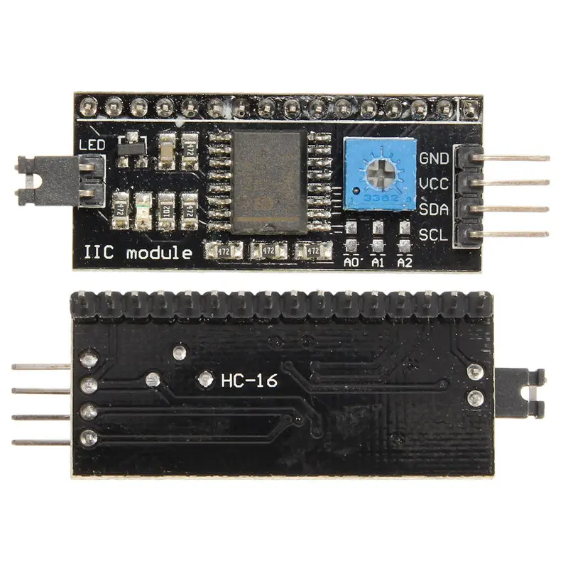 Новое поступление I2C/IIC/TWI Серийный Интерфейс борту модуль для Arduino R3 ЖК-дисплей 1602 Дисплей 54x19 мм 5V Лидер продаж