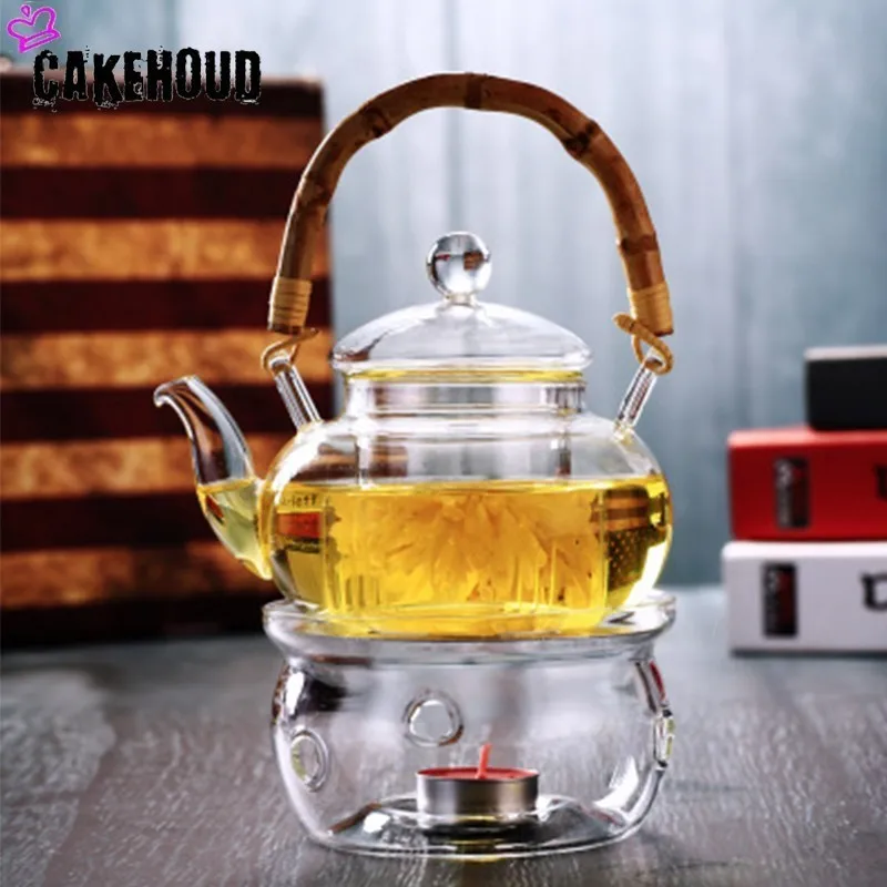 Высококачественный термостойкий стеклянный чайник CAKEHOUD китайский чайный набор