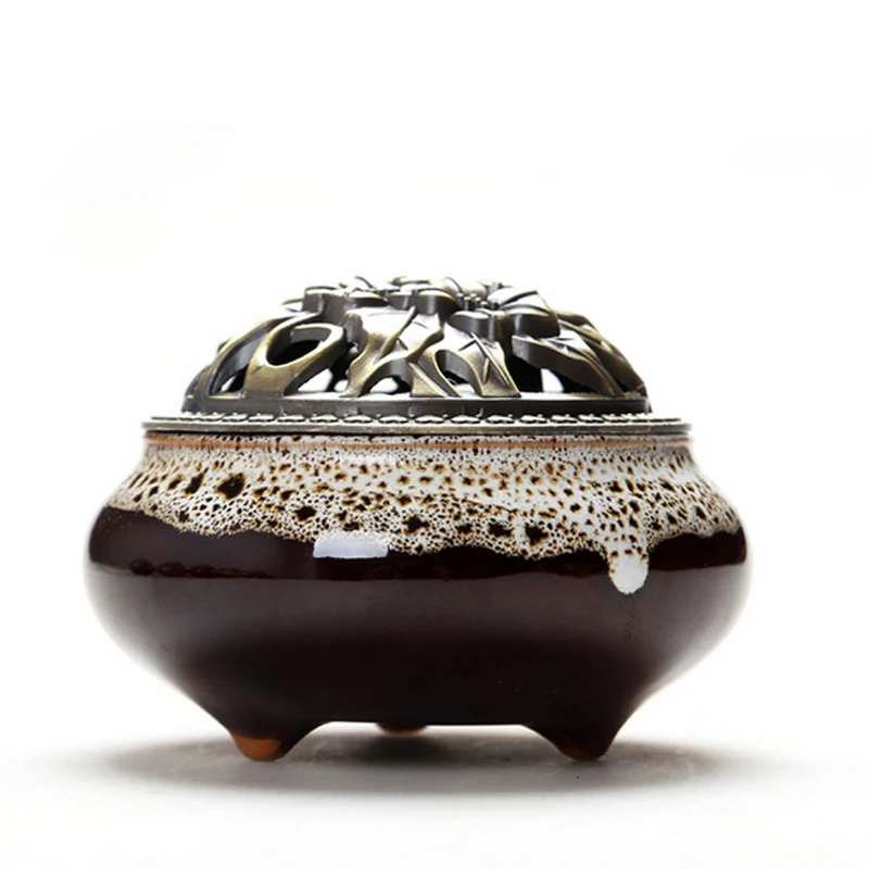 Ceramic Incense Burner Censer Aromatherapy Antique Porcelain Sandalwood