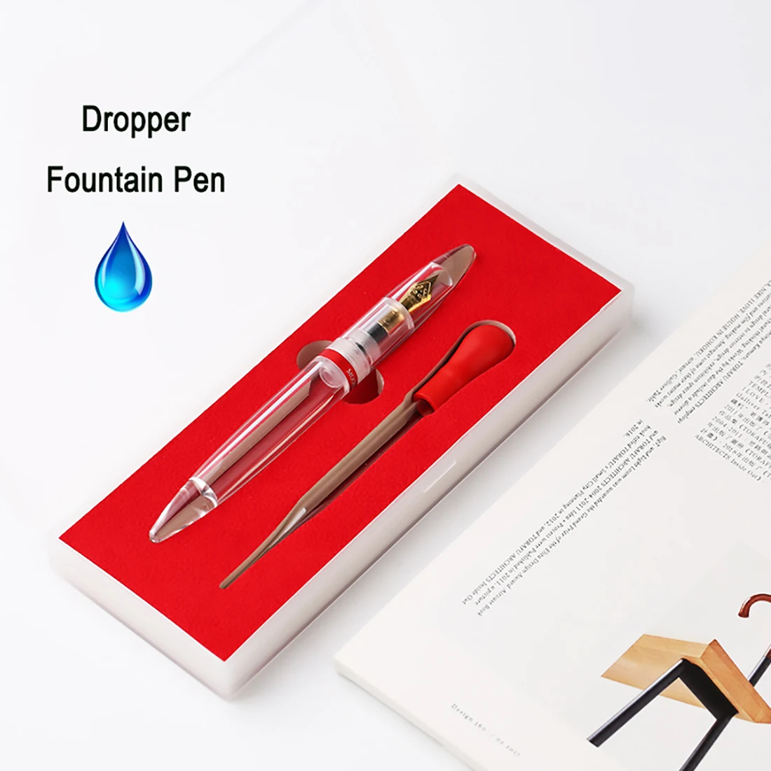 

Moonman M2 Dropper Fountain Pen Fully Transparent Large-Capacity Ink Storing Iridium Point 0.38/0.5mm Fashion Writing Gift Set