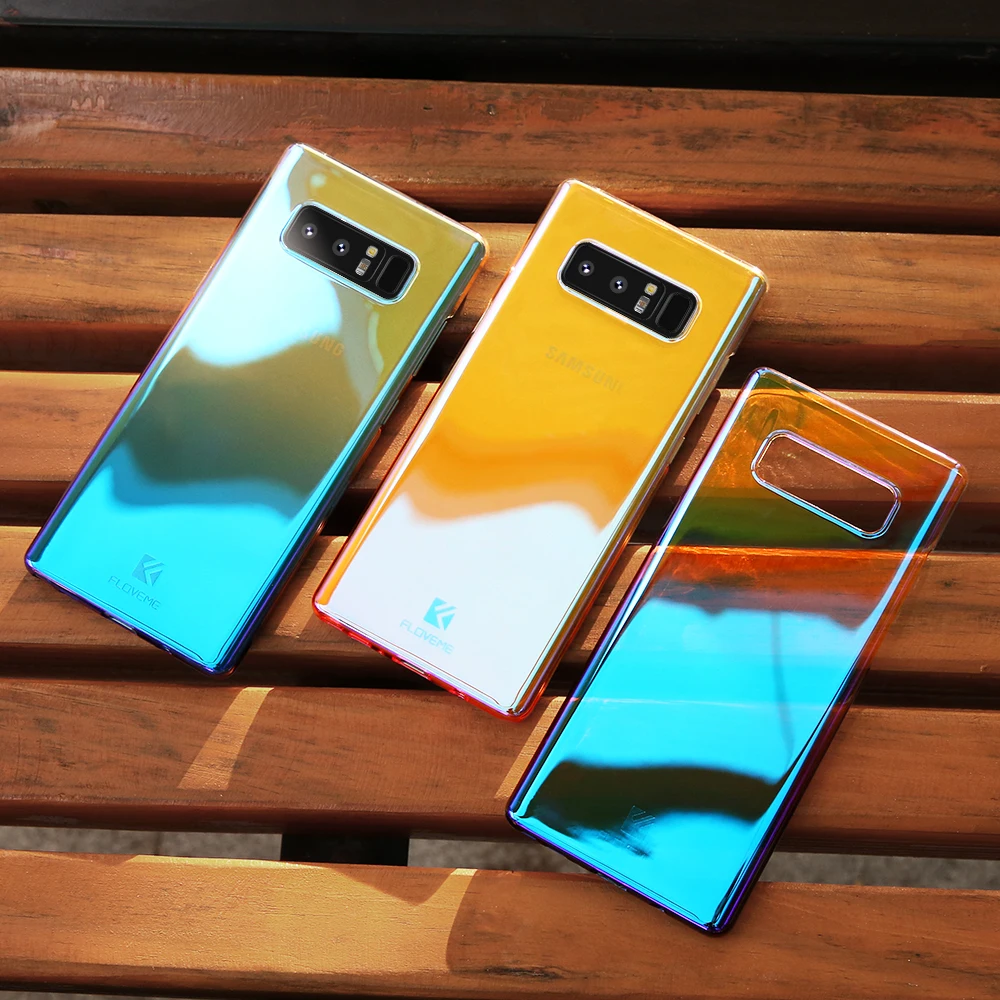FLOVEME градиентные Чехлы для мобильных телефонов Galaxy Note 8 7 Edge Чехол Ультра Тонкий