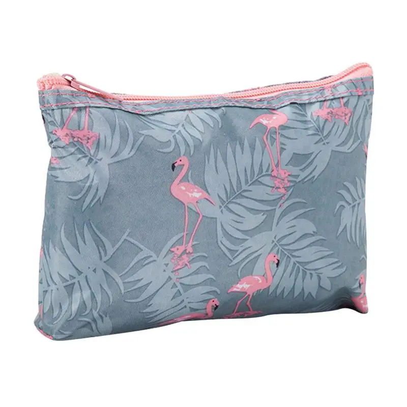 

Women Cosmetic Storage Bag Waterproof Flamingo Patterned Portable Coin Purse Mobile Phone Bag for Women Girls Ladies