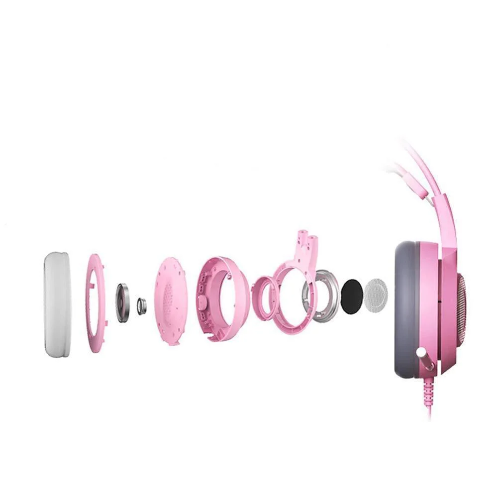 HOT SOMIC G951S PINK кошачьими ушками Игровые наушники гарнитура светодио дный мм 3 5 Jack