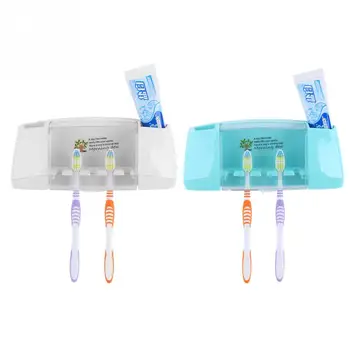 

Self-Adhesive Toothbrush Holder Dust-proof Tooth Brush Holder Organizer Bathroom Storage Box For Toothbrush Toothpaste