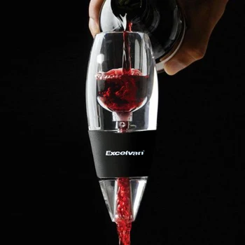 

Excelvan Wine Aerator Decanter Hopper Filter Red Wine Decanter Aerator with Base Red Wine Flavour Enhancer Stand Kitchen Tools
