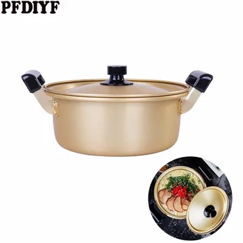 

Creative Gold Silver Soup Pot Aluminum alloy Non-stick Milk Pot Stockpot Salad Instant Noodle Bowl Kitchen Tools for gas stoves