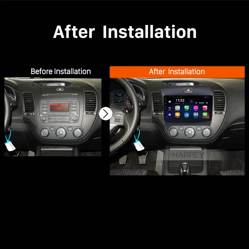 Sale Harfey 2Din Android 6.0/8.1 9"GPS Car Radio For 2013 2014 2015 2016 KIA K3 Multimedia Player Touchscreen Head Unit Wifi 5
