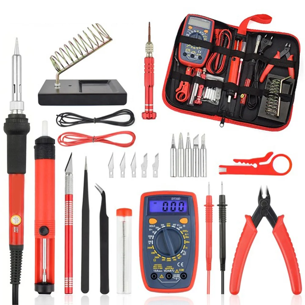 

Electric Soldering Iron Kit Welding Tools with Tip Screwdriver Storage Bag 220V
