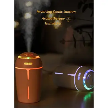 

Revolving Scenic Lantern Air Humidifier Aromatherapy Diffuser Night Light Waterless Power off Ultrasonic USB Mini Aroma Diffuser
