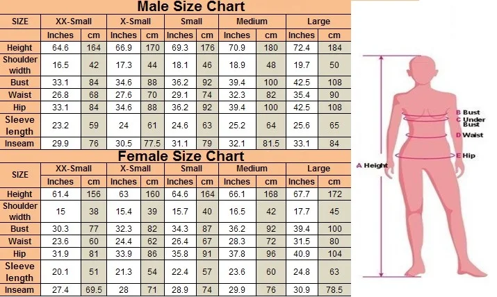 Sword Size Chart