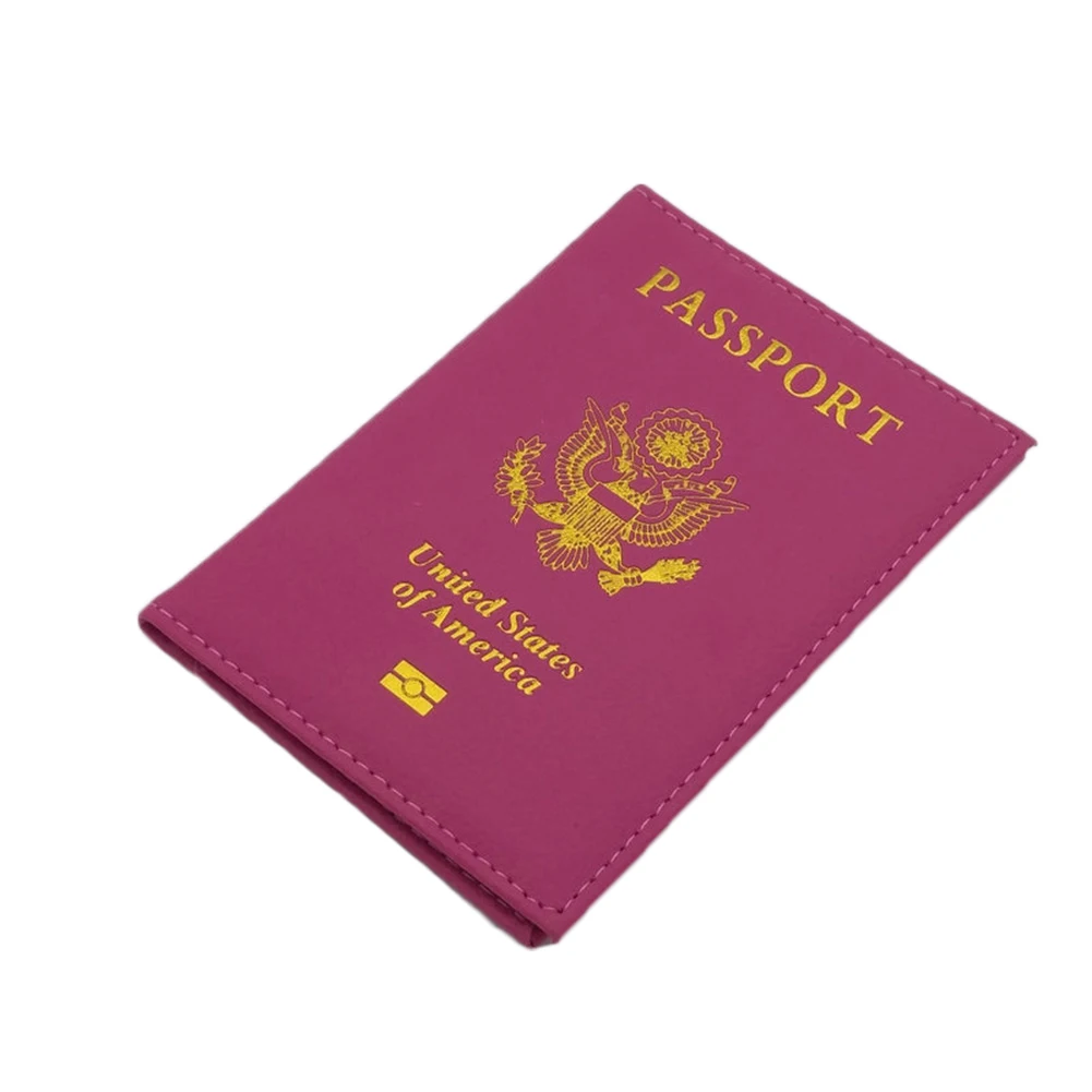 Новинка 2019 Обложка для паспорта из искусственной кожи в США розовая Женская
