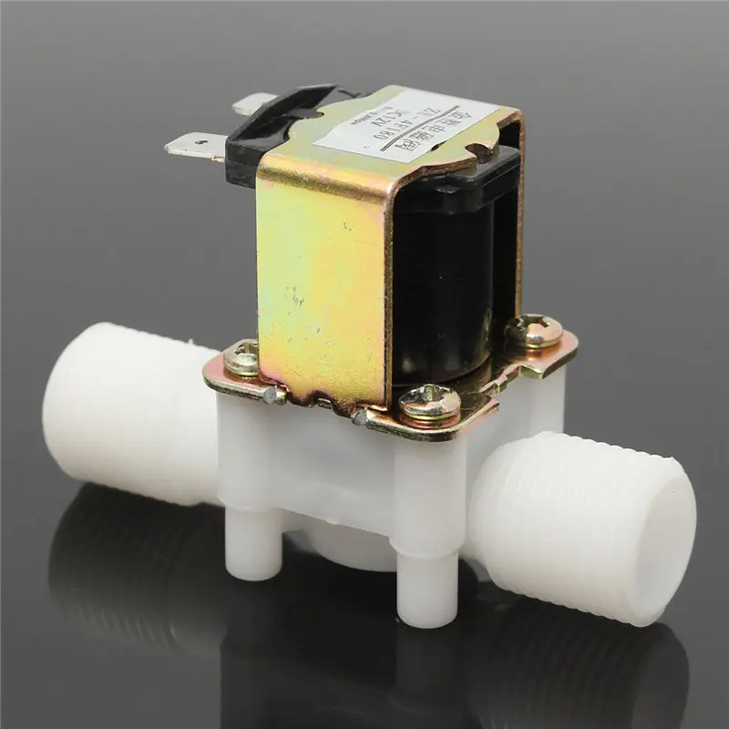 

New 1/2 Inch Newest Electric Solenoid Valve 12V Magnetic DC N/C Water Air Inlet Flow Switch DC12V 5W 80x35x55mm Favorable Price