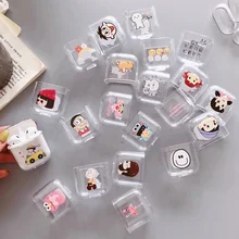 Чехол Airpods, милый чехол для airpods, мультяшный защитный жесткий чехол, прозрачный беспроводной чехол для наушников для iphone, чехол для наушников